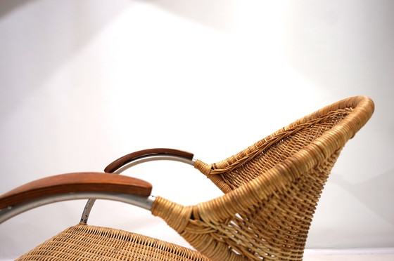 Image 1 of Rattan Streamline lounge chair, 1970