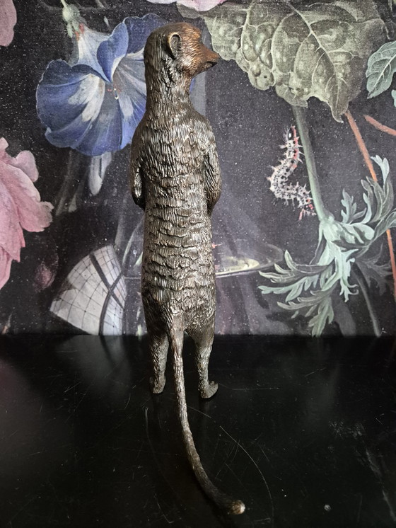 Image 1 of Bronze meerkat meerkat statue