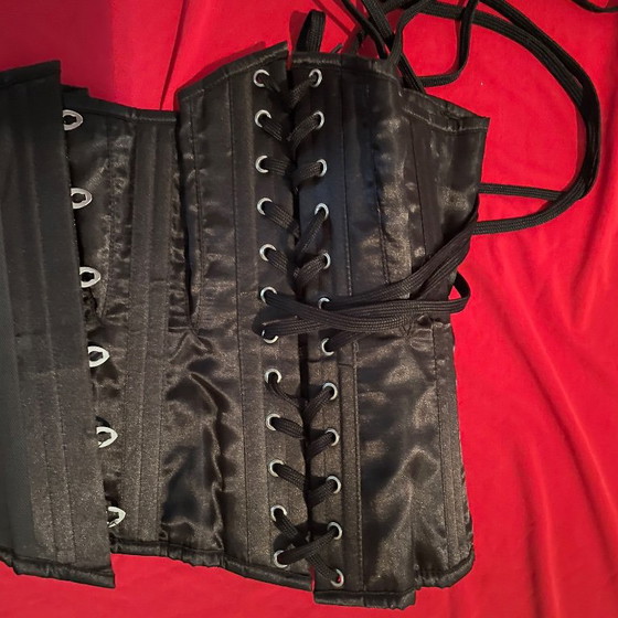 Nuovo senza etichette Sexy What Katie Did Black Morticia Underbust Corset L4086 Waist Trainer Professional (photo 4 of 9)