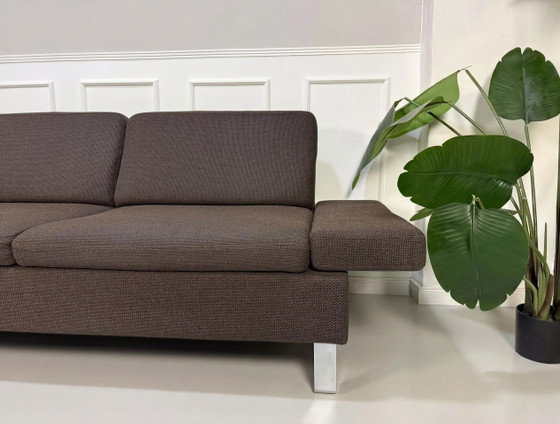 Image 1 of Brühl Alba Designer Sofa Ecksofa Couch Braun Stoff Schlaffunktion
