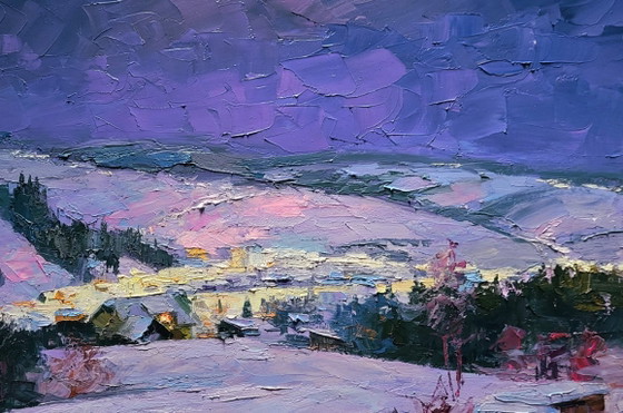 Image 1 of Winter Evening in the Mountains