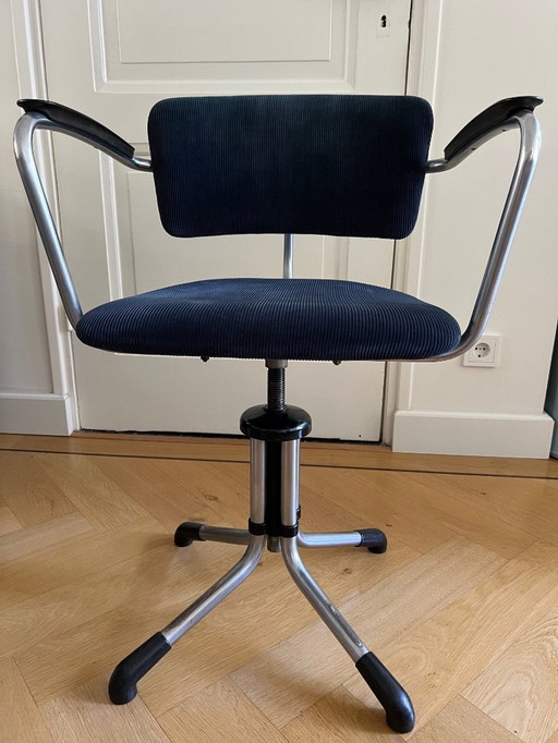 Sedia da ufficio Gispen 354 originale degli anni &#39;30 blu