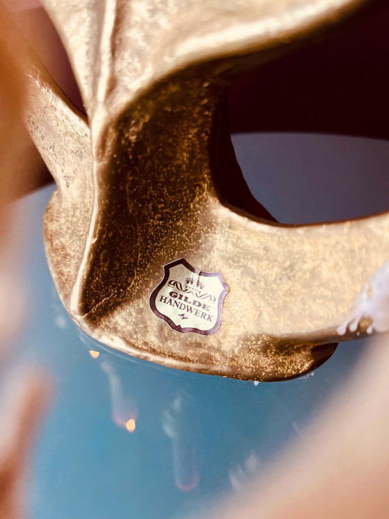 Image 1 of Unico nel suo genere! Candeliere in ottone Van Gilde di metà secolo.