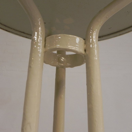 Bistro table with cast iron legs and round steel top, 1930s – Dining tables (photo 19 of 22)