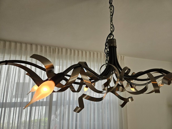 Image 1 of Jacco Maris Ruban Plié Oval Lampe suspendue ovale 8 lumières (acier inoxydable)