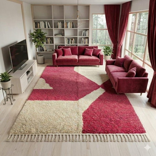Modern roze tapijt 300x200cm – vloerkleden en tapijten, Textile (photo 2 of 6)