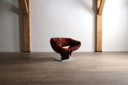 Sedia Ribbon Pierre Paulin in tessuto Jack Lenor Larsen Momentum per Artifort