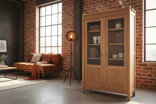 antieke boekenkast servieskast Art Deco