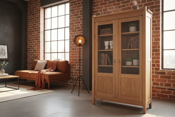 Image 1 of antieke boekenkast servieskast Art Deco