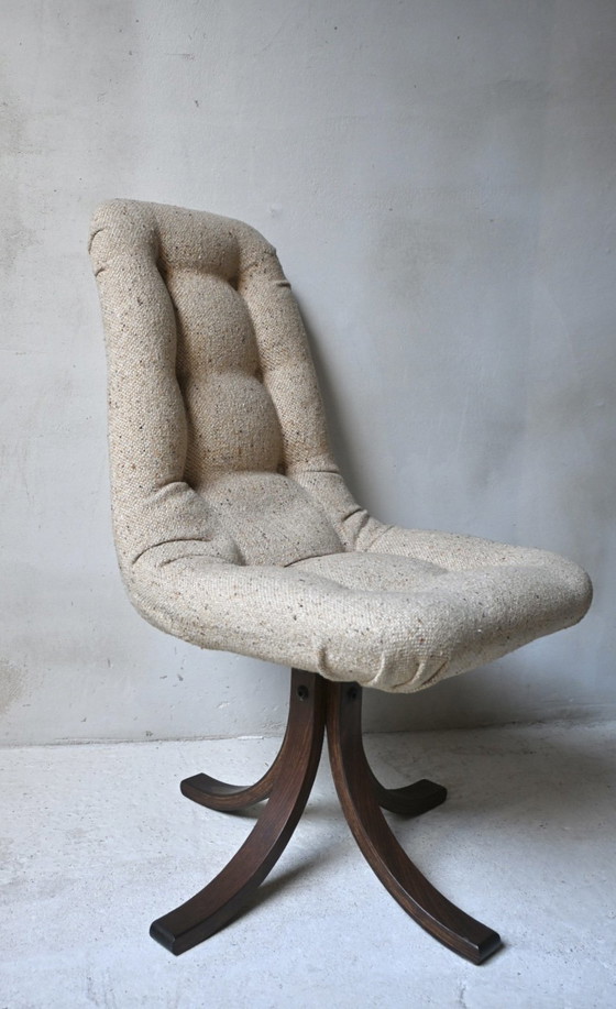 Sechs skandinavische Design Drehbar Esszimmerstühle Aus Den 60er Oder 70er Jahren – scandinavisch, Wool (photo 10 of 10)