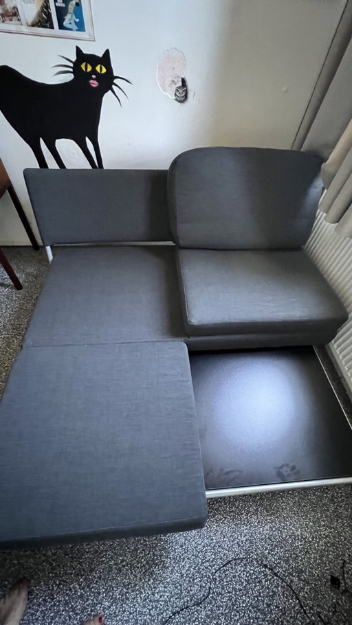 Sofá cama COR Trinus Design / Sofá cama con ruedas color antracita – slaapbanken, Metal, Textile (photo 2 of 12)