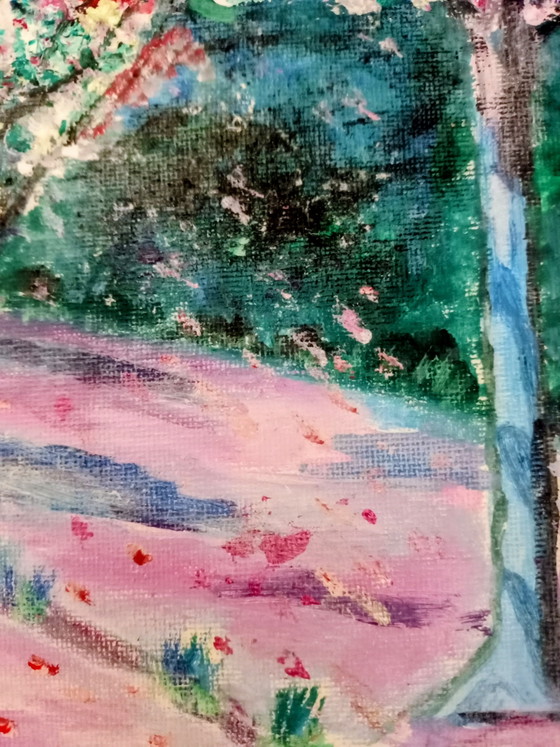 Image 1 of T van Steenbergen "Blossom Tree" 30 x 40 cm New