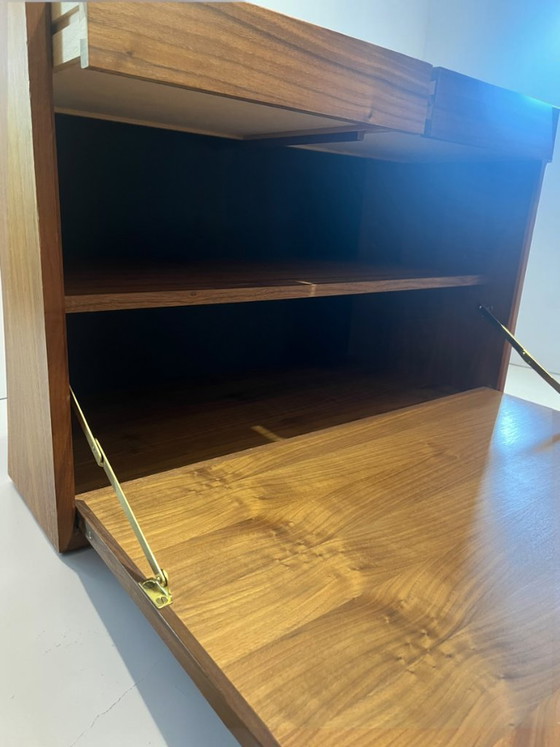 Image 1 of Danish Modern Garderoben-Kombination mit Cadovius Schuhschrank, geometrischer Wandgarderobe & massivem Teakspiegel