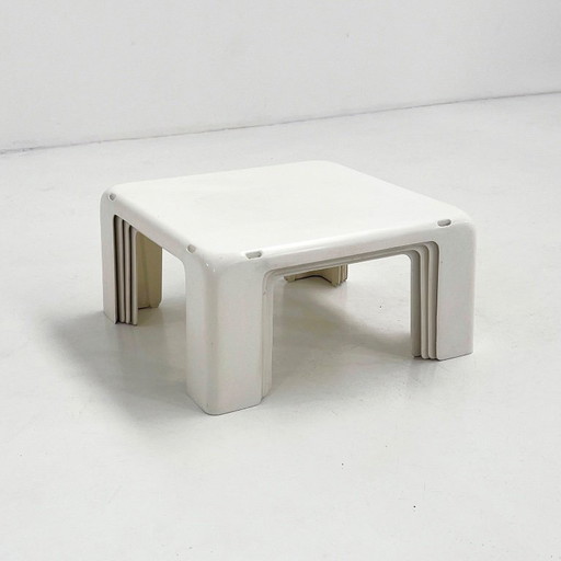 Set of 4 White Quattro Gatti Side Tables by Mario Bellini for C&B Italia, 1970s