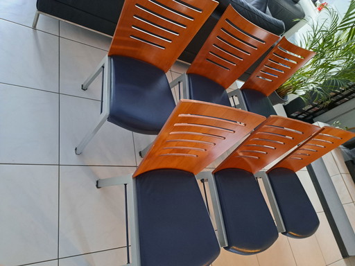 6 sedie da pranzo Saba disegnate da Gerrit ten Hoor