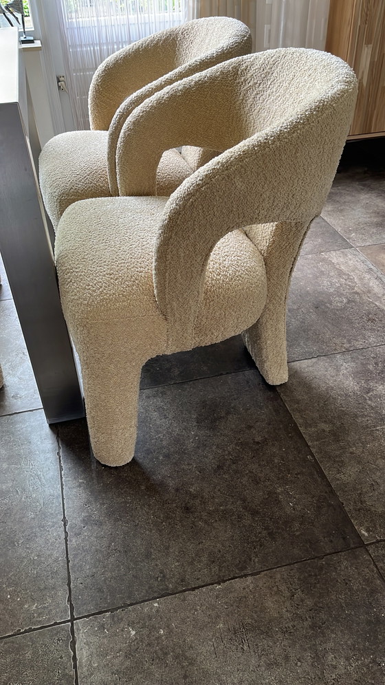 Image 1 of 6 nieuwe geheel gestoffeerde eetkamerstoelen 