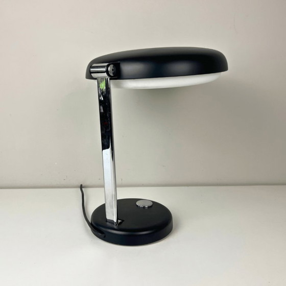 Image 1 of Hillebrand bureaulamp UFO - zwart metaal met chroom