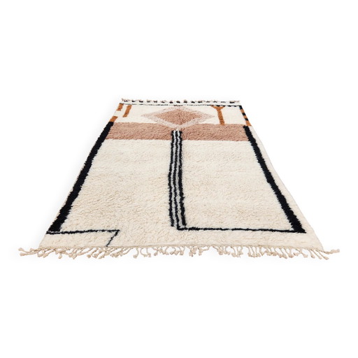 Alfombra Beni Ouarain grande 300x206 cm – Lana gruesa – Patrones geométricos