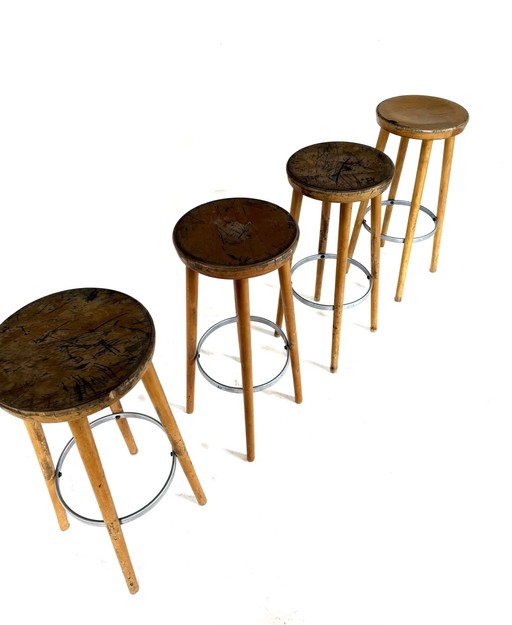 4x Vintage Barhocker, Studio Stadtlohn '80