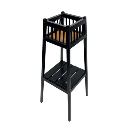 Supporto/fioriera in legno vintage – anni '60/'70, design modernista, 80 cm