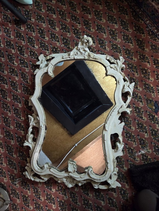 Image 1 of Dutch Trumeau mirror from the 19th century - Rococo style