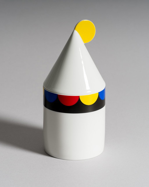 Boîte à couvercle en porcelaine de style Memphis par Thomas / Rosenthal, 1980