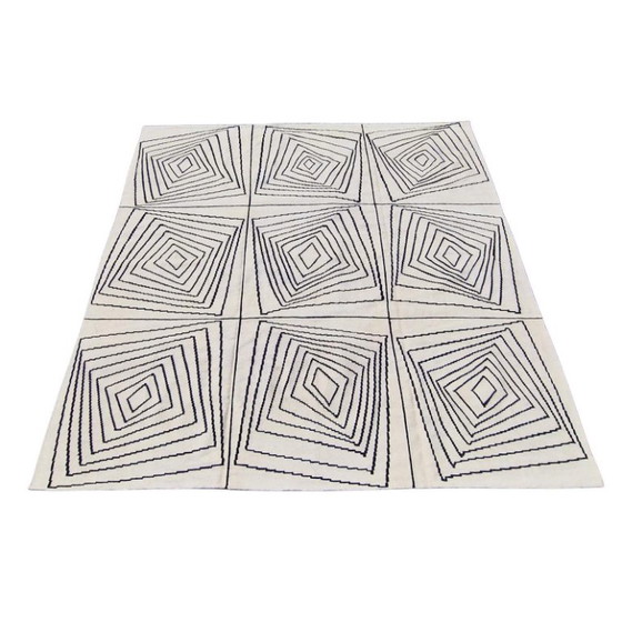 Tapiz Op Art de Victor Vasarely – Diseño geométrico de lana tejido a mano – Alfombras, Wool (photo 8 of 11)