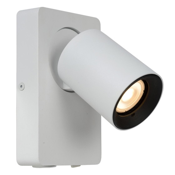 Lucide Nigel Bedside/Wall Lamp – LED – CCT – USB – White – Wall lights, Aluminium (photo 3 of 4)