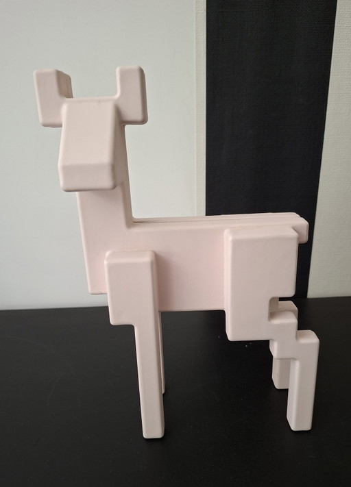 IKEA Samspelt Hert vintage, design pixel Monika Mulder degli anni '90. – decoratieve objecten, Aluminium, Plastic