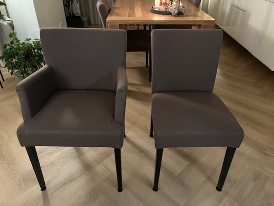 Image 1 of zes eetkamerstoelen