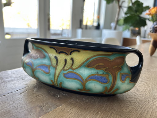 Beautiful Vintage Art Deco Corel Pottery Schoonhoven Holland