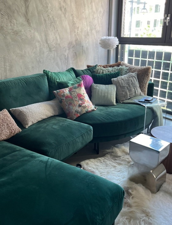 Image 1 of Hoekbank Groen Dordoni II B373 x H92 x D185 cm