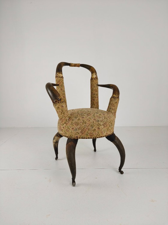 Rare fauteuil à cornes de taureau du XIXe siècle, très décoratif (1870) – Other (photo 14 of 15)