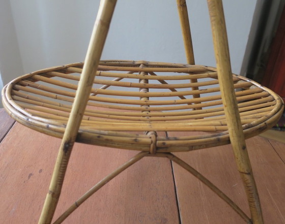 Image 1 of Hand-Crafted Mid Century Magazine Rack in Bamboo, 1960s