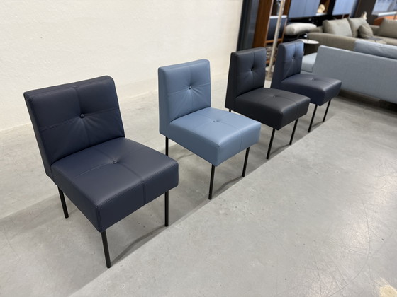 Image 1 of 4 Gelderland 7714 Button chair blue leather