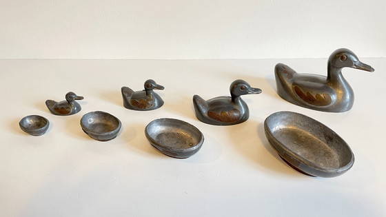 Image 1 of BOITES Famille CANARDS Vintage