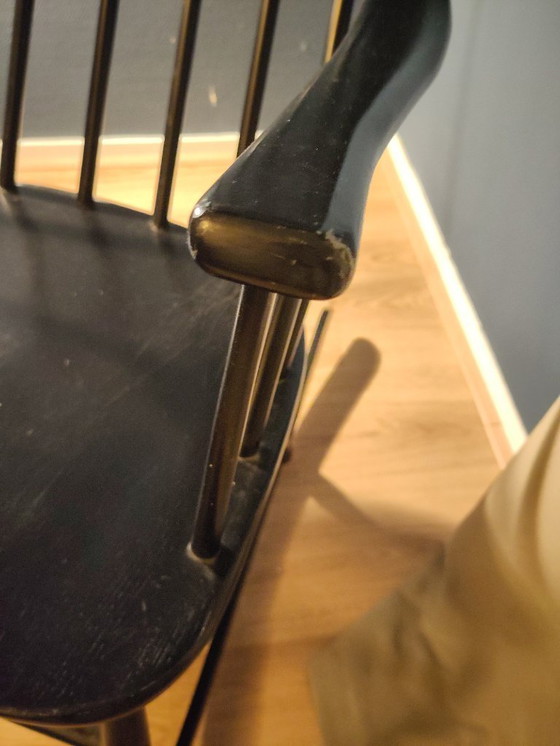 Image 1 of Sedia a dondolo nera vintage