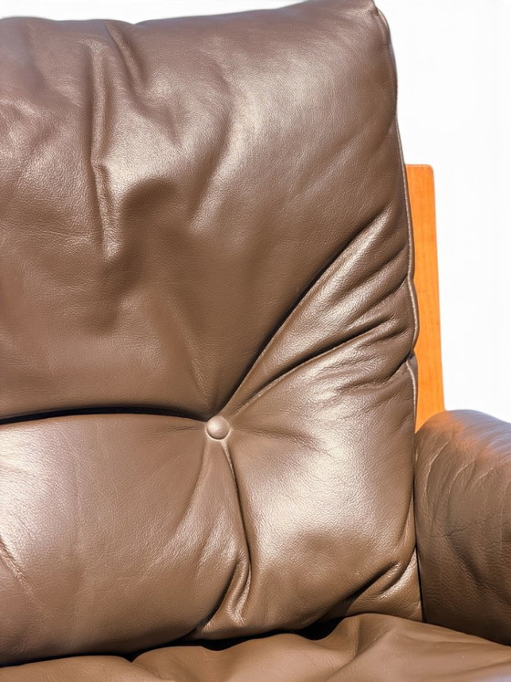 Auténtico conjunto de salón Pierre Chapo: sofá S32 y sillón S15 - Olmo y cuero (años 60) – Zona de estar (photo 13 of 23)