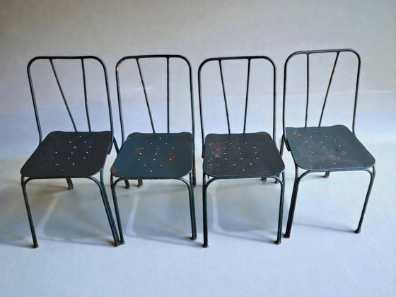 Tuinstoelen Parc et Jardin de Paris, jaren 50 (*4) – Tuinmeubelen, Iron (photo 3 of 13)