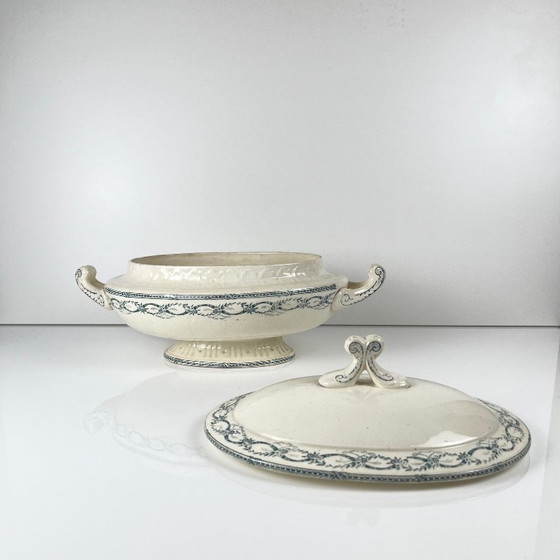 Image 1 of Zuppiera in ferro e terracotta "Recamier" Salins, fine XIX secolo