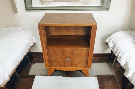 Image 1 of Tavolino in stile Art Déco degli anni '40 - Palissandro con anta scorrevole