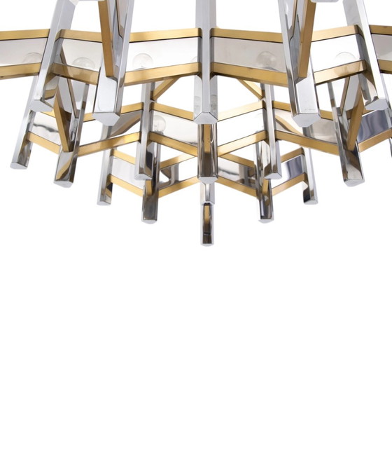 Image 1 of Vintage Gaetano Sciolari hanglamp, model Chevron – jaren 70