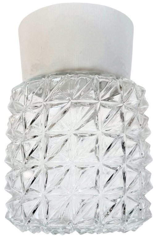 Vintage White Porcelain Ceiling Light, 1970s