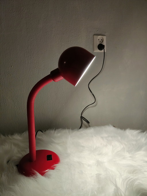 Vintage rode Hema tafellamp of bureaulamp