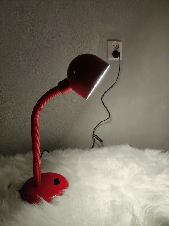Image 1 of Lampada da tavolo o da scrivania Hema rossa vintage