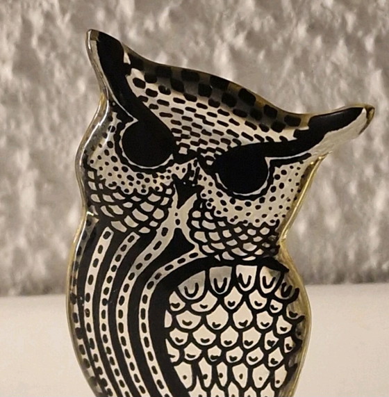 Image 1 of vintage Abraham Palatnik Op Art Hibou Plexiglas Lucite Brésil 9cm