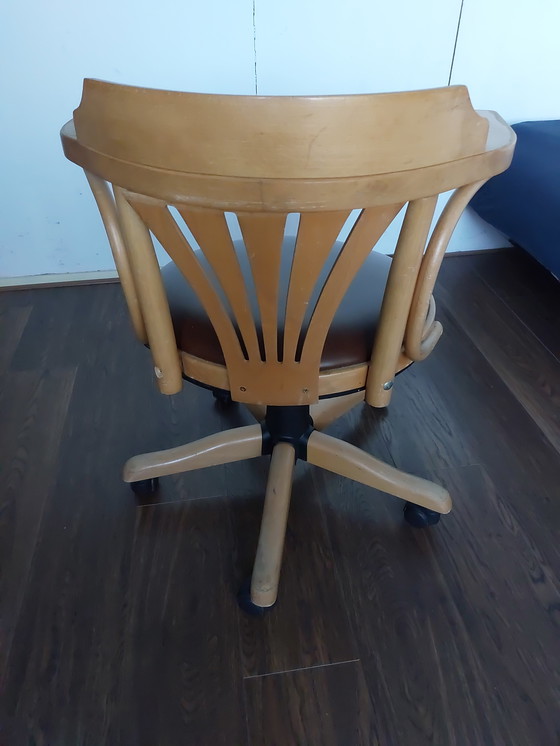 Image 1 of Sedia da scrivania del capitano in legno grezzo