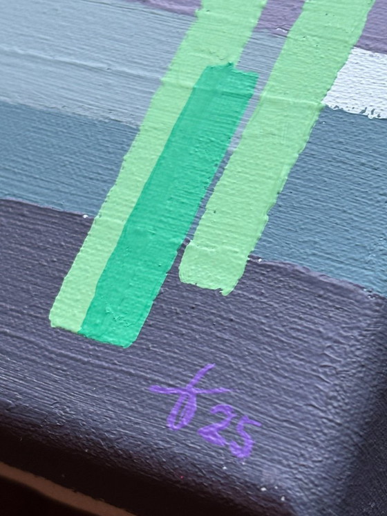 Image 1 of Cotton Candy Morning - modernes abstraktes Gemälde in sanften Morgenhimmeltönen