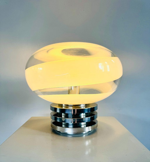 Lampada da tavolo in vetro a cupola Model 1361 di Doria Leuchten, Germania, anni '70