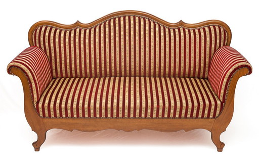 Recamier tweezitsbank in zijden stof